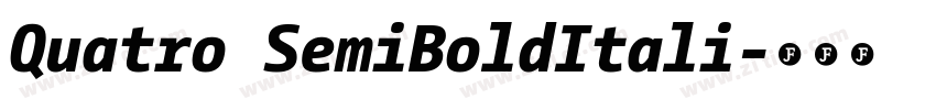 Quatro SemiBoldItali字体转换